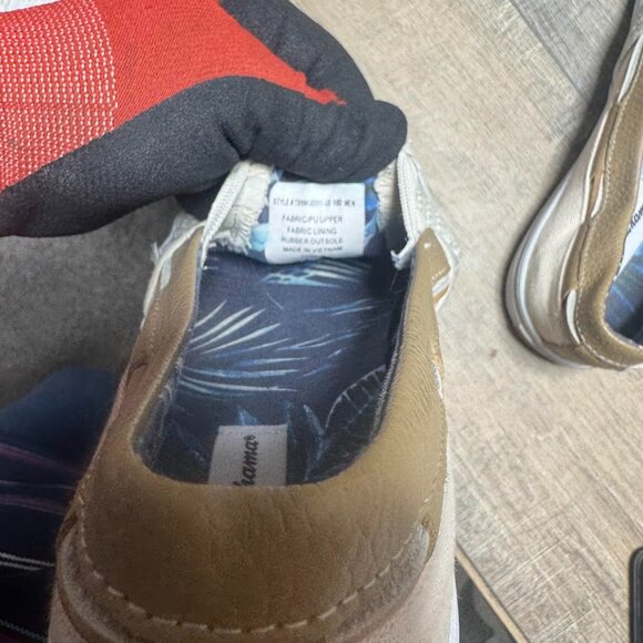 Tommy Bahama Jaali Tan Canvas Mesh Slip On Shoes Men's Size 10 - Picture 5 of 7